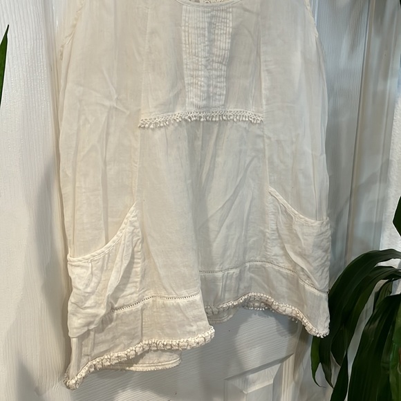 🖤 Vanilla Star white crochet tank top with pockets size medium - Picture 4 of 10